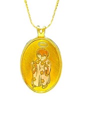 Reed & Barton Damascene Berta Hummel Christmas Angel First Christmas Pendant 18”