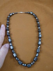 (v482-B) 18″ Black Hematite Iron oxide Beads GEM bead Necklace JEWELRY Gorgeous