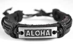 Aloha genuine leather ID tap bracelet