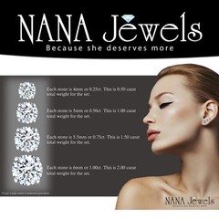 Yellow Gold Plated Silver Stud Earrings With 4.00 CTTW Round Zirconia – 8.00 MM