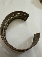 Unsigned Mixed Metal Copper cuff Handmade