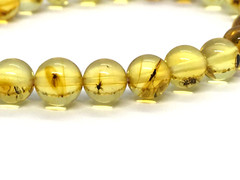 Amber Bracelet INSECT in EVERY BEAD Gift Baltic Round Beads Insects 5,1g 17464