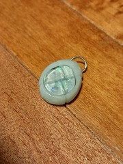 Hand Carved Nephrite Jade & Australian Opal Pendant | «Cracked Egg» |Handmade.