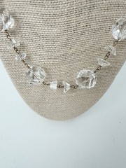 Genuine Crystal & 14k Gold-Filled Clasp & Chain Necklace
