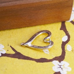 Sterling silver pendant, 925 charm true friend reach for your hand touch heart