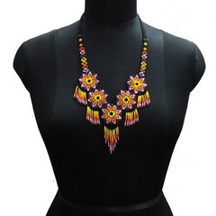Handmade Seed Bead Necklace American Style Good Necklace Boho Beaded Necklace