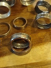 Random year US JFK KENNEDY HALF DOLLAR coin ring size 12