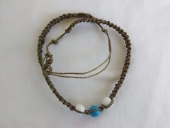 HEMP SURFER Hippie Beaded NECKLACE 24″ Unisex Macrame US Gift Seller New
