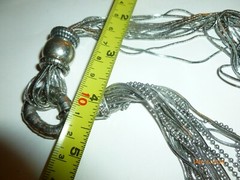 Vintage Silver Tone Statement Necklace 30″ Chico’s Tassel