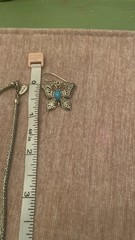 Samuel B Artisan Jewelry Set From Bali Hand Crafted 925 Turquoise Butterfly