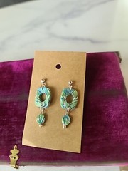 Polymer Clay Dangling Pierced Earrings New