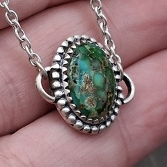 Sonoran Gold Turquoise Bracelet Sterling Silver Southwestern Dainty Stackable
