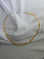 Natural Ethiopian Opals Gemstone Small Bead Necklace Sterling Clasp 16-20″