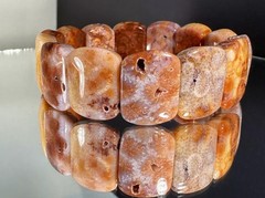 ON SALE！HIGH GRADE NATURAL CORAL FOSSIL BRACELET/ VARIOUS FLOWERS PATTERN