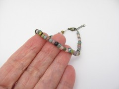 Rainbow Bracelet Seed Bead Mixed Light Color Glass Hippie Love Bead Romancecore