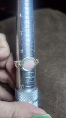 White Ethiopian Opal Silver PLated Ring