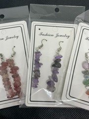 Chip Stone Dangle Earring Trio Set – Crystals – Meditation