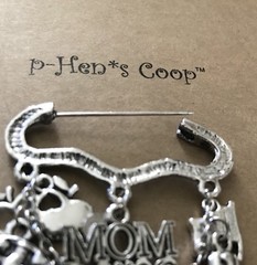 Brooch Pin Love Baseball Mom Apple Pie America Artisan handmade USA 1354
