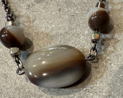 NEW Handcrafted OVAL AGATE Gemstone Pendant 24″ Necklace Gemstone Earrings Set