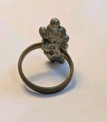 Brutalist Modernist Cluster Ring Size 7 Silver Tone Mixed Metal Art