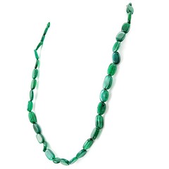 163.50 Cts Earth Mined Green Jade Oval Shape Untreated Genuine Beads Necklace