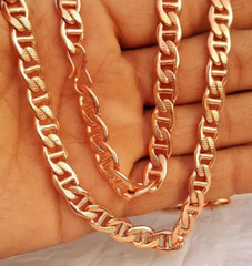 22 inch Pure Copper DESIGNER SOLID Chain Necklace, Healing Jewelry Spiritual