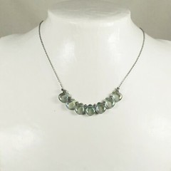 Iridescent Green Titanium Coated Quartz Briolette Choker