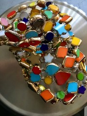 SK Artisan Wrap Bracelet Vintage Glass Beads