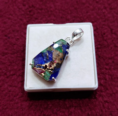 SALE Copper Quartz Gemstone Pendant 925Sterling Silver Handmade Gemstone Pendant