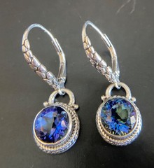 Sarda,Bali Made,”Odyssey Universe”Mystic Quartz & Sterling Earrings