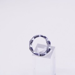 Size 4, Vintage sterling silver handmade ring, engagement ring with cz