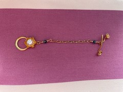 Artist Made 4 Inch Gold Filled & Vermeil Extender With Swarovski Crystal Accents