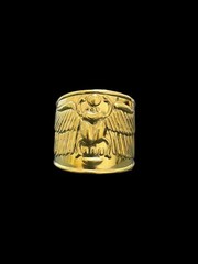 Winged Scarab Cuff Bracelet of Ancient Egyptian Renewal Power Made In Egypt