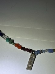 Vintage Artisan Handmade Rainbow Multicolor Gemstone Necklace