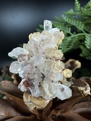 garden quartz epidote Ring Jewelry, Unique handmade crystal ring，S925 Adjustable