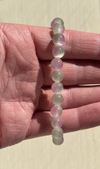High Quality Watermelon Selenite Bracelet – 7.5mm Beads – Crystal Healing – NEW