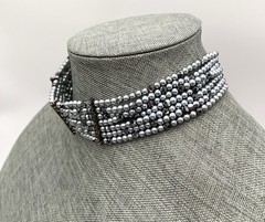 Necklace Chocker Multi Strands Hook Clasp Artisan 12.5”+4”