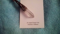 Blue AGATE Beads Wannabe Twin LEMURIAN Point Crystal PENDANT Wand Ornament