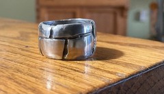 Cusco Ring, .size 10.5, 925 sterling silver, .487 troy ounces, lost wax cast
