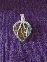 JMDean62 OOAK Ocean Jasper Heart Wire Wrapped Pendant Handmade Natural Gemstone