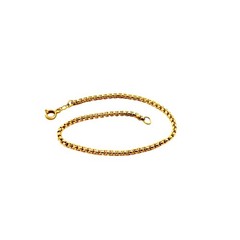 14K Gold Filled Box Chain Anklet: Solid Venetian chain 14K Gold Filled
