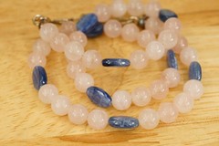 Estate Jewelry 925 Jay King DTR Mine Finds Sodalite Pink Quartz Beaded Necklace