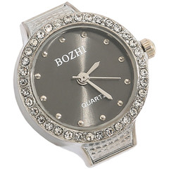 Elegant For MINI Quartz Ring Watch For Women Round Rhinestone Gold Silver Rose