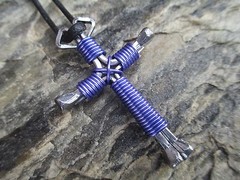 WESTERN NAIL CROSS HORSESHOE NECKLACES- with JESUS CHARM -ADJUSTABLE CORD