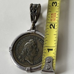 French Kande Louis XIV Coin Medallion Pendant Only