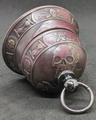 Handcrafted Memento Mori Copper Coin Bell – 2 oz .999 Fine Copper Guardian Bell