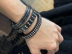 3 Designer SWAROVSKI DIAMOND Bracelets Bangle Her Stack Jewelry Set Gift 4ct