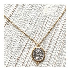 Greek horse coin necklace boutique Greece jewelry