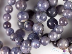IOLITE Crystal Bracelet – Round Beads – Beaded Handmade Healing Jewelry, E1621