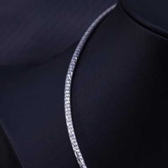 16” 3mm, vintage Italian Milor sterling silver 925 snake chain necklace